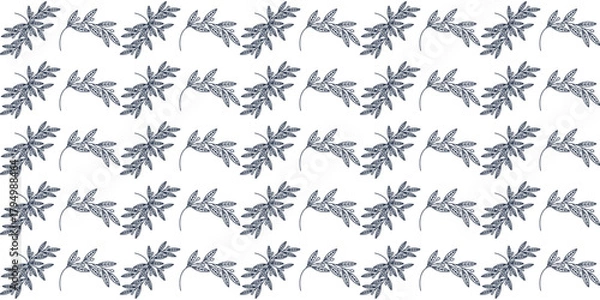 Fototapeta Abstract elegance pattern with floral background.Hand drawn fabric, gift wrap, wall art design.