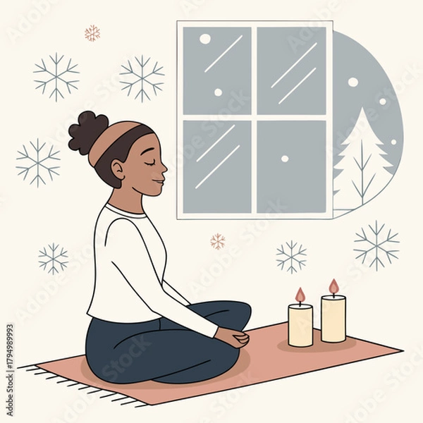 Obraz Winter Wellness and Self-Care at Home