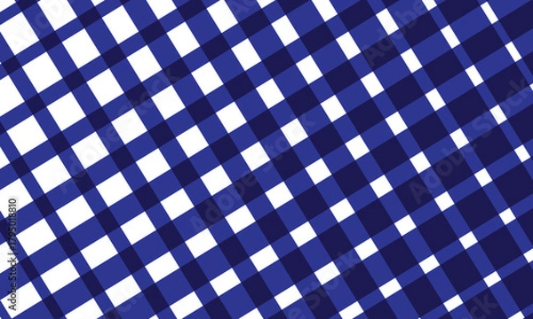 Fototapeta  Abstract blue and white colour thik to thin halftone chaqe plade pattern can be used for as background.