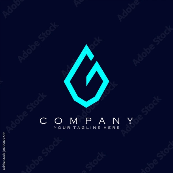 Obraz letter G stone logo design vector