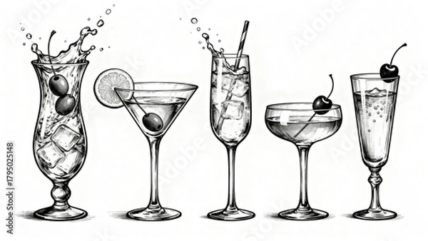 Obraz CocktailDrinksSet