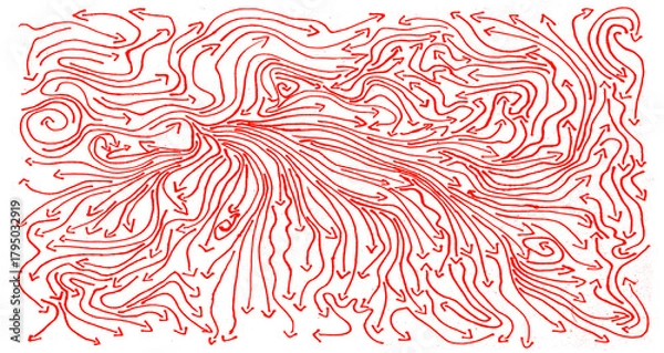 Fototapeta Arrow crayon pastel pencil chalk color line stroke. Sketch chalk pastel color pencil texture line kid fun arrow icon. Hand drawn grunge crayon pencil brush direction elements. Vector illustration