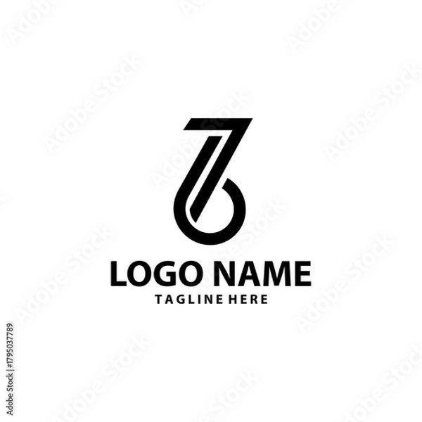 Obraz seven six logo design vector
