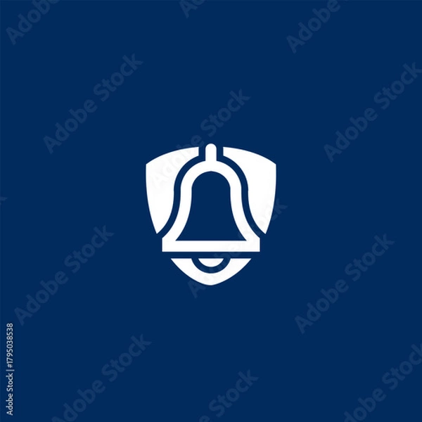 Obraz shield bell logo design vector