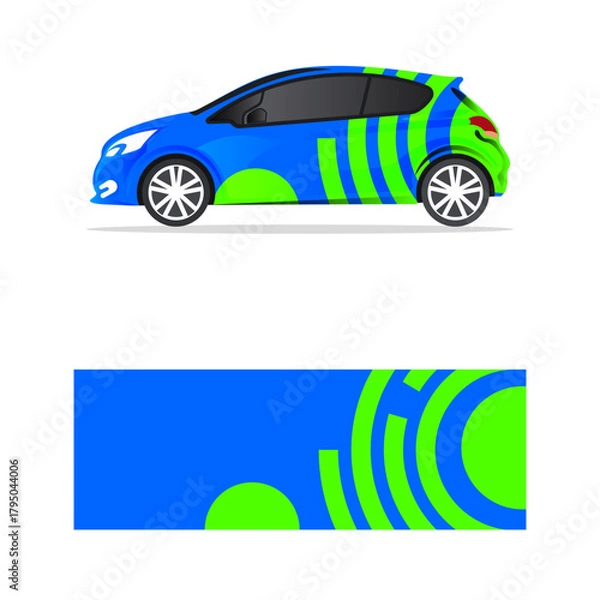 Obraz wrapping car decal circle dotted line design