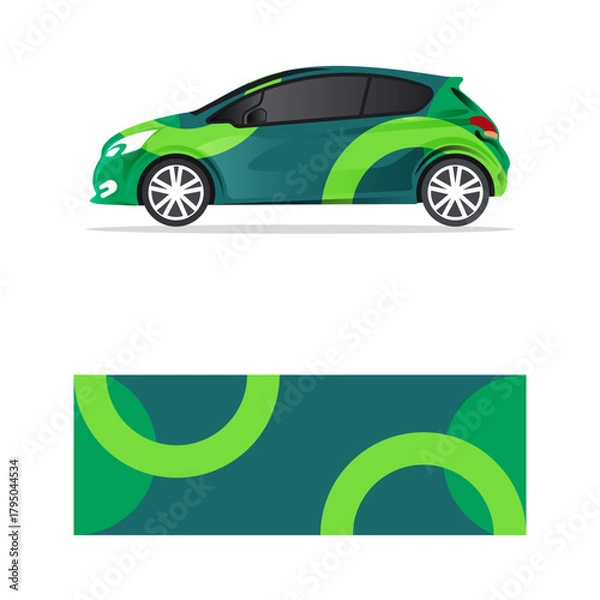 Obraz wrapping car decal circle circular design