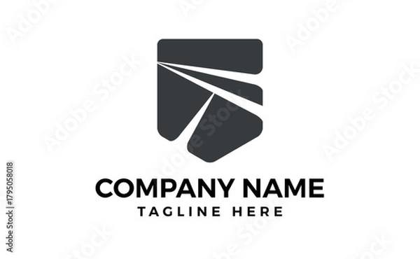 Fototapeta Creative and Elegant Abstract Minimalistic Logo Design Vector for any Brand Co