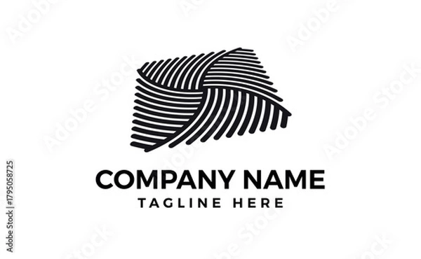 Fototapeta Logo in two versions abstract style