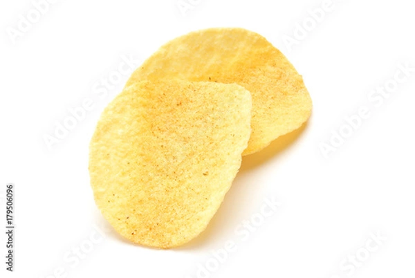 Fototapeta Potato chips  isolated on white background  