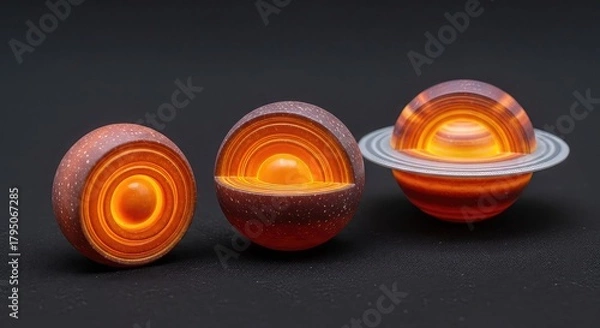 Fototapeta Miniature scene of two people working on a diorama with tiny trees and landscaping.