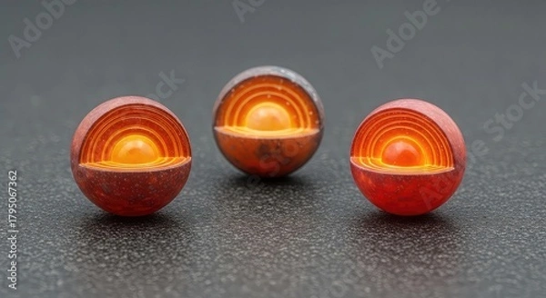 Fototapeta Miniature scene of two people working on a diorama with tiny trees and landscaping.