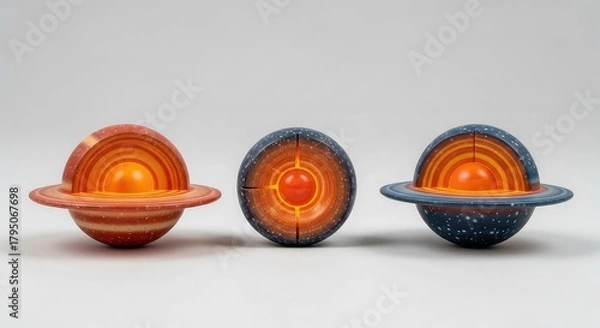 Fototapeta Miniature scene of two people working on a diorama with tiny trees and landscaping.