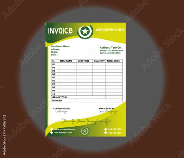 Obraz Invoice Design