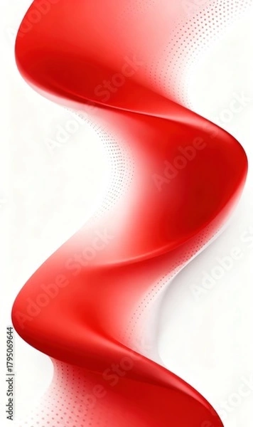 Obraz Abstract Red White Geometric Fluid Texture for Tech Background, Digital Interface, Corporate Branding and Modern Art Design, Featuring Dynamic Pattern and Tactile Visual Elements.
