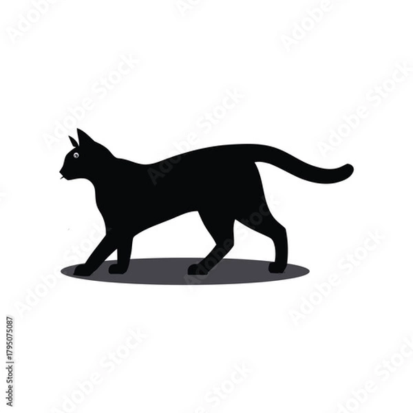 Obraz A cat vector silhouette illustration