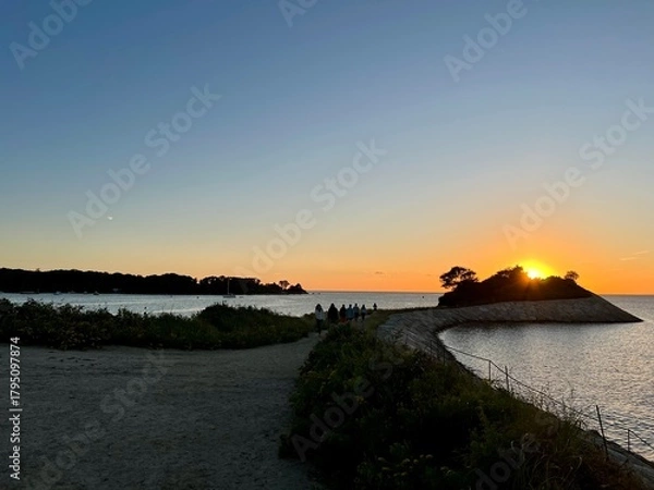 Obraz sunset over the river