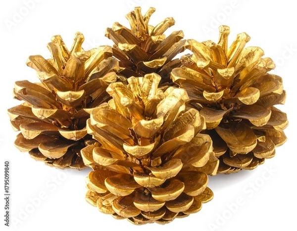 Fototapeta Golden Pine Cones Close Up.