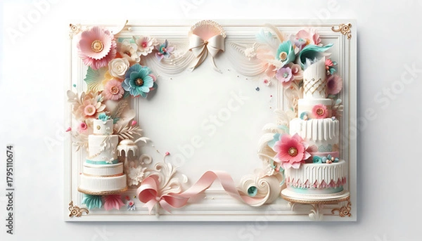 Obraz red ribbon and bow on white background