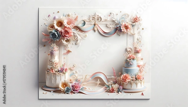 Obraz red ribbon and bow on white background