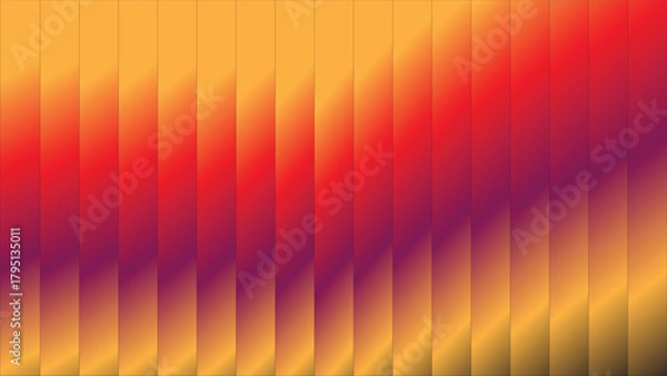 Obraz Vibrant gradient background with vertical stripes transitioning from yellow to red to purple hues