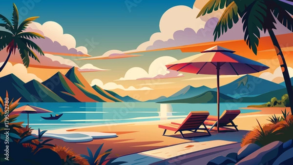 Obraz sunset on the sea