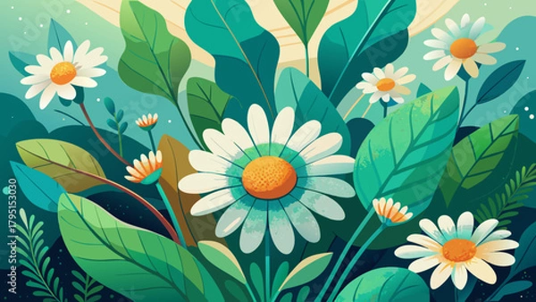 Obraz spring flowers background