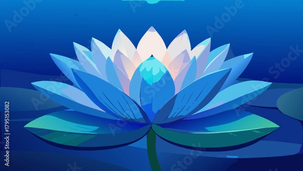 Obraz blue water lily