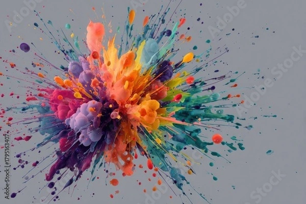 Fototapeta Abstract explosion of vibrant colors