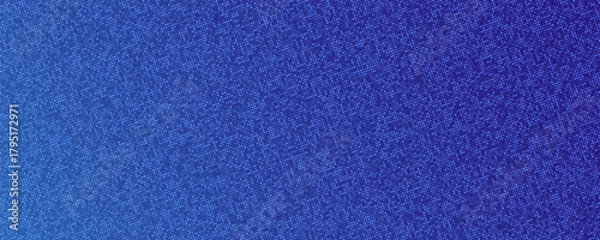 Fototapeta Blue background with monochrome dotted texture. Polka dot pattern template vector dots pattern