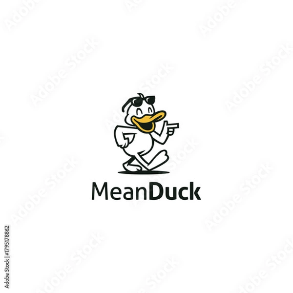 Obraz mean duck logo design