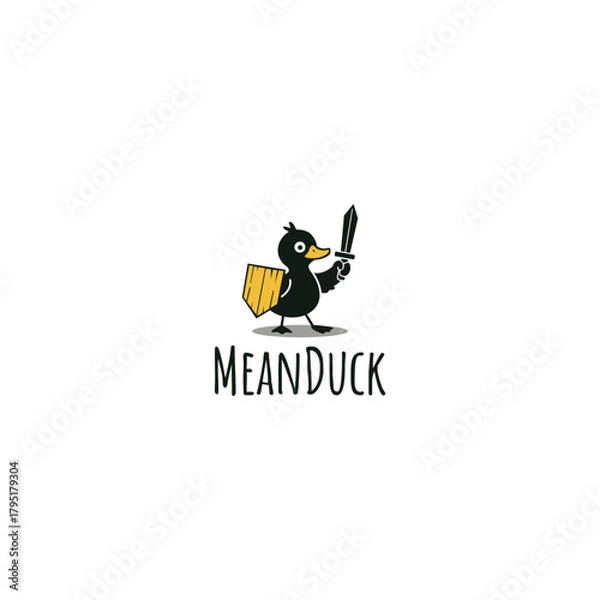 Obraz Mean duck logo design