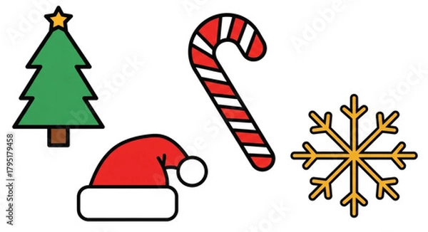 Obraz Christmas Icon Set Themes