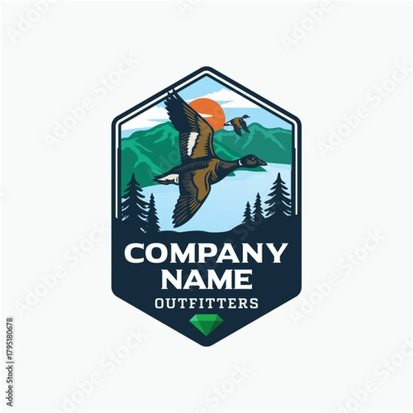 Obraz Duck Hunting logo design
