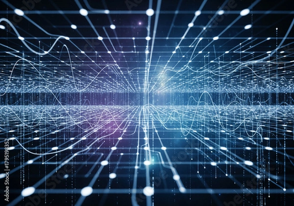 Fototapeta Sleek metallic emblem with a dynamic, futuristic design, representing advanced digital finance and technological evolution. A symbol of modern innovation