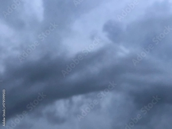 Obraz gllomy sky with dark gray clouds