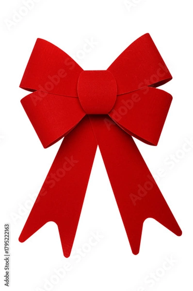 Obraz bright red bow isolated on white background