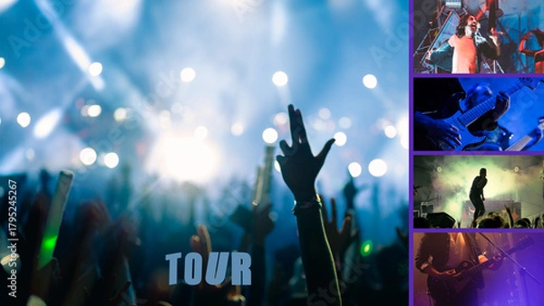 Fototapeta Wipe And Cover Five Images Overlay