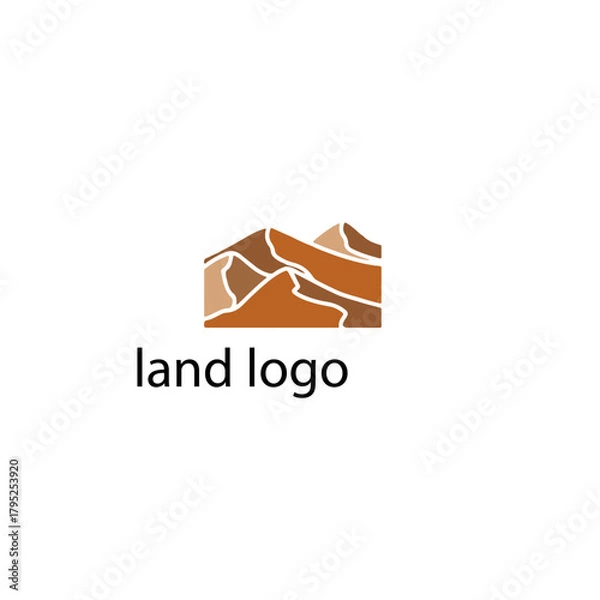 Obraz modern land logo design