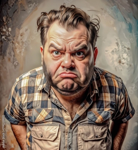 Obraz A grumpy man