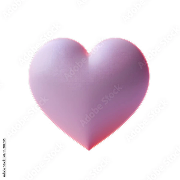Fototapeta Holographic Pink Heart Futuristic Love Concept Isolated On Transparent Background With Subtle Sparkle Texture