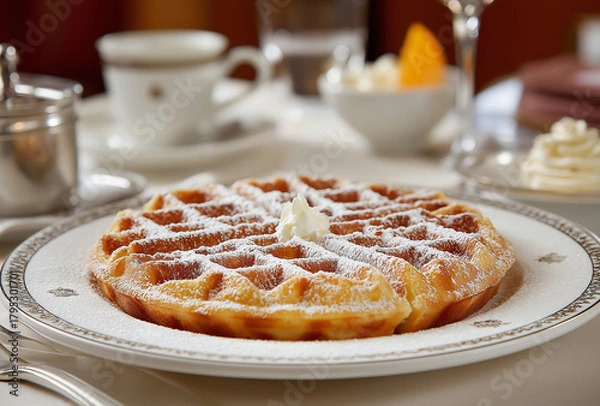 Fototapeta Gaufres à la flamande, Flemish waffle