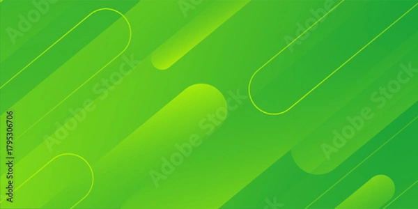 Obraz Green abstract background with stripes. Creative illustration for poster, web, landing, page, cover