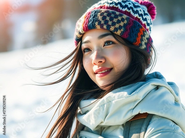 Obraz スキー場の花