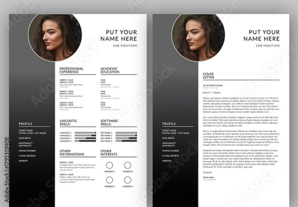 Obraz CV Resume Layout