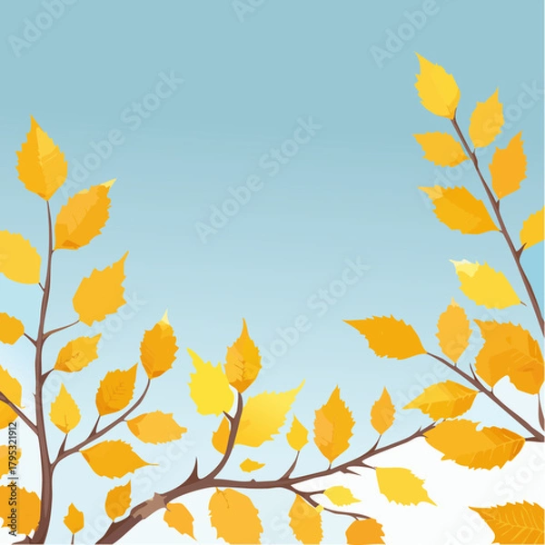 Fototapeta The leaves of the tree are yellow and orange
4