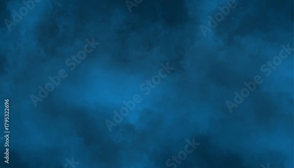 Fototapeta Seamless texture of deep blue fog or hazy night sky. Moody dark and deep blue smoky abstract texture background.