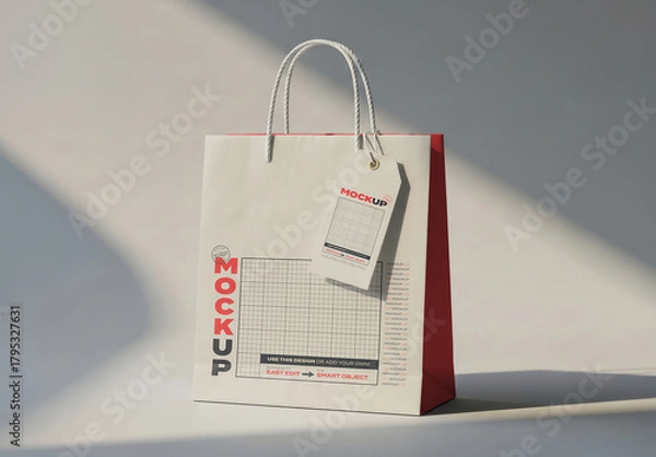 Obraz Bag with Label Mockup