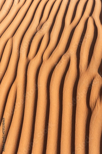 Obraz Desert sand patterns forming natural ripples in oman