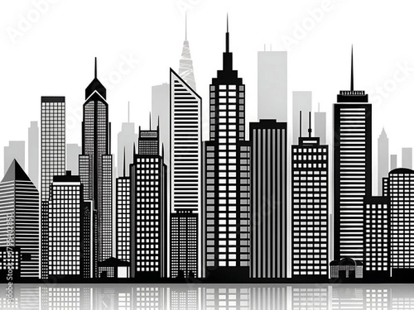 Obraz Cityscape silhouette