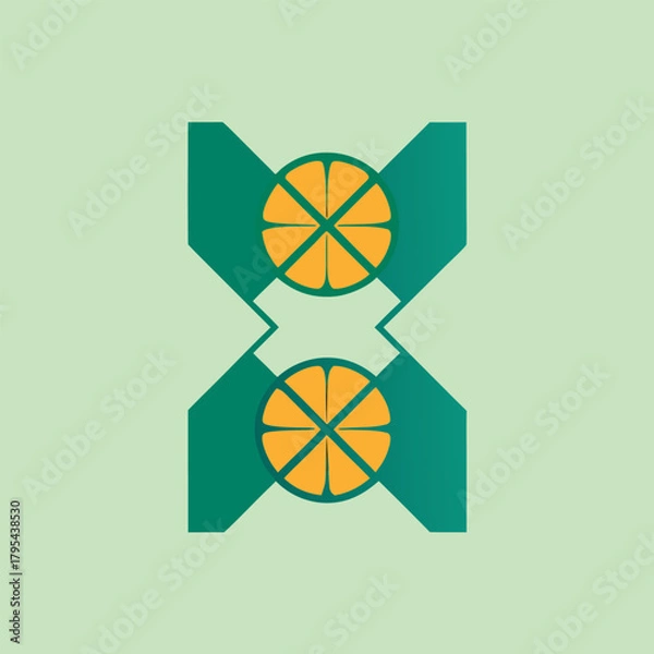 Fototapeta vector illustration of a set of colorful geometric shapes, Eps file. 